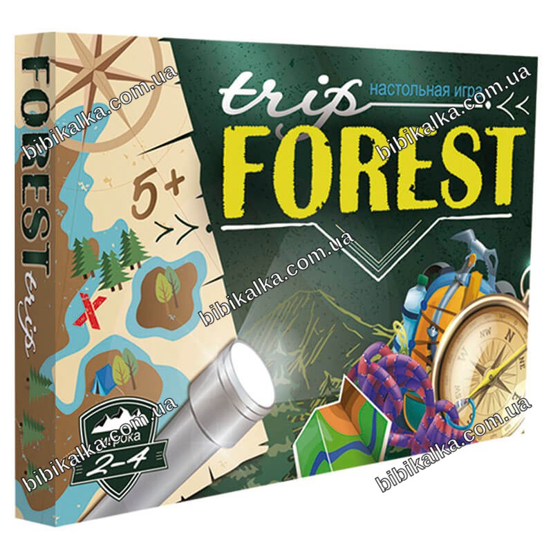 Настільна гра Trip Forest пригодницька для 2-6 гравців від 5 років з подорожами лісом, пастками та нагородами
