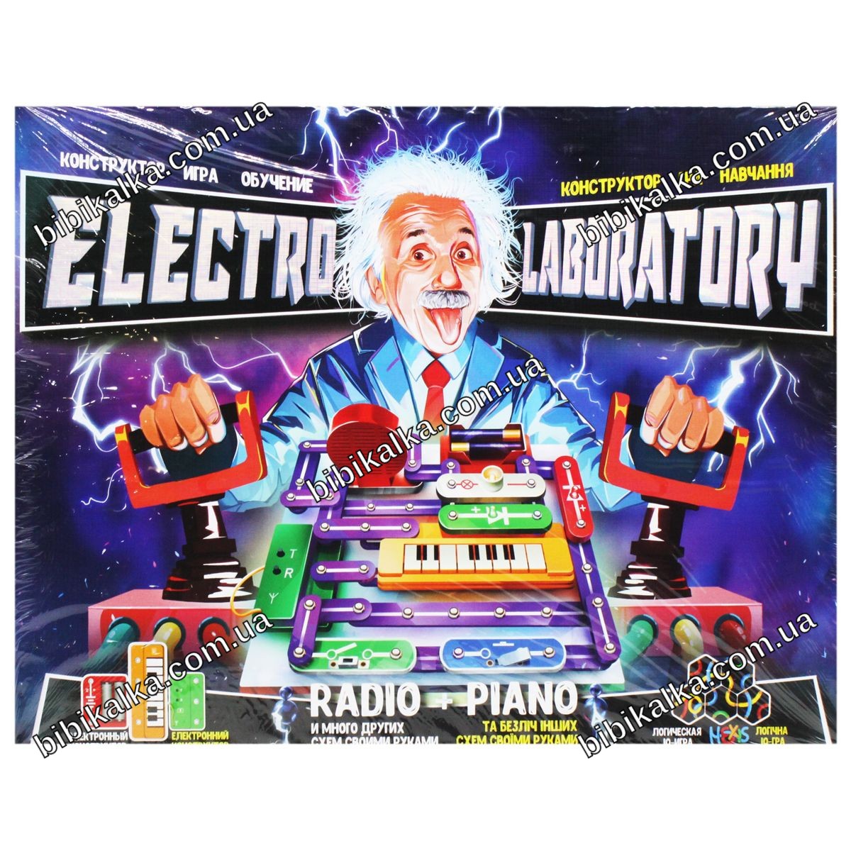 Електронний конструктор Electro Laboratory Radio+Piano для вивчення електрики та збирання схем, комбінований, 900 г, Україна