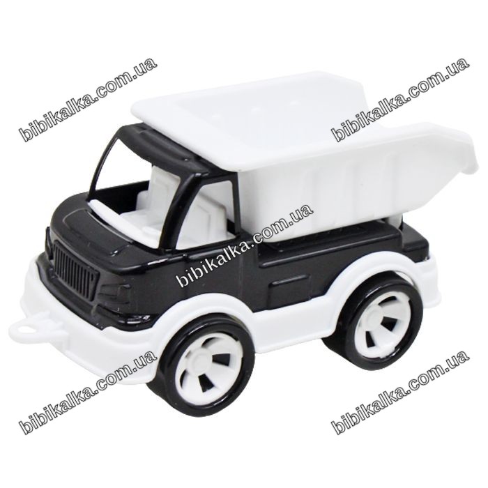 Грузовик пластиковый Mini Matik с откидным кузовом размером 12х16,5х6,5 см для игр дома и на улице, производство Украина