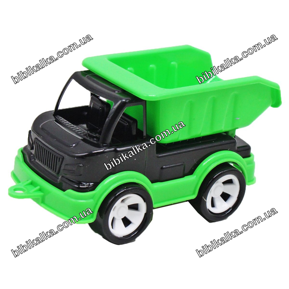 Грузовик пластиковый Mini Matik с откидным кузовом размером 12х16,5х6,5 см для игр дома и на улице, производство Украина