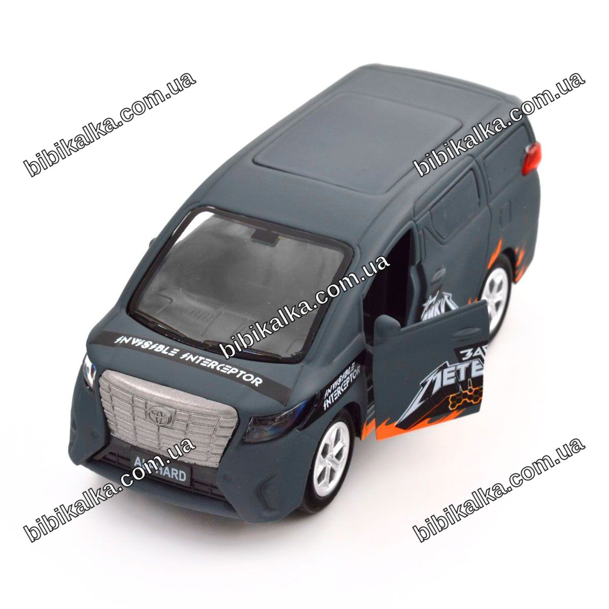 Машинка металлическая TechnoDrive Toyota Alphard серии Шевроны Героев масштаб 1:43 с открывающимися дверцами для коллекционирования