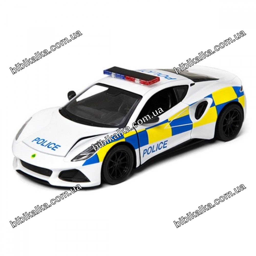 Машинка металлическая Kinsmart Lotus Emire Police с открывающимися дверями и прорезиненными колесами для коллекционеров и детей