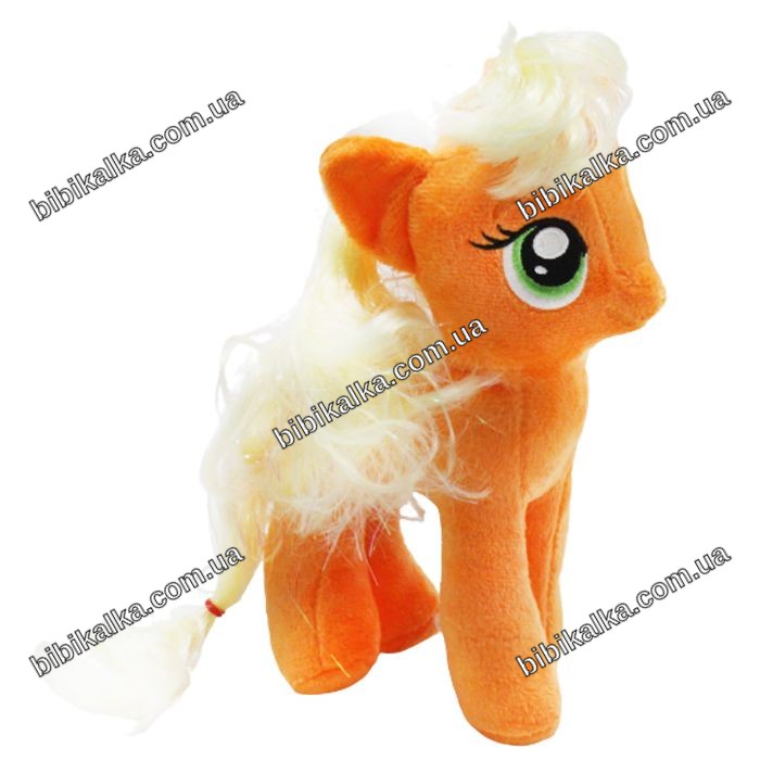 Мягкая игрушка My Little Pony оранжевая 14х19х7 см с расчесываемой гривой и хвостом для детей и коллекционеров