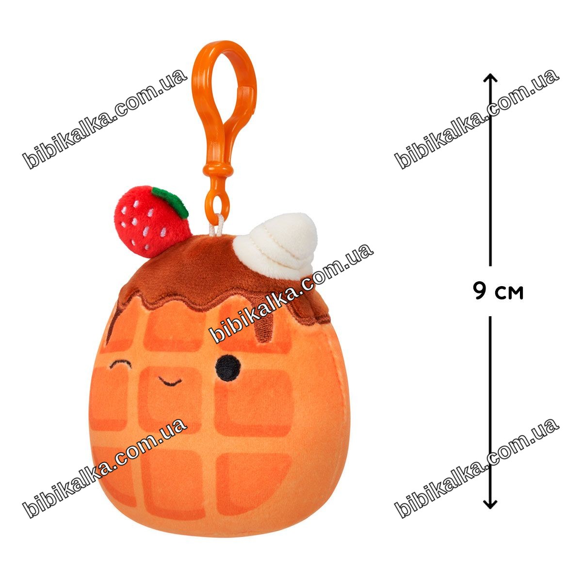 М'яка іграшка-брелок Squishmallows Вафелька Вівер 9 см, м'яка та приємна на дотик, для дітей від 3 років