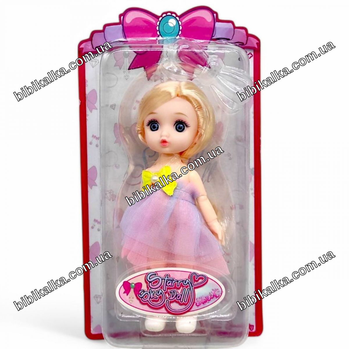 Кукла шарнирная Starry Sky Doll 16 см MIC с подвижными руками и ногами и длинными волосами для игр и коллекционирования