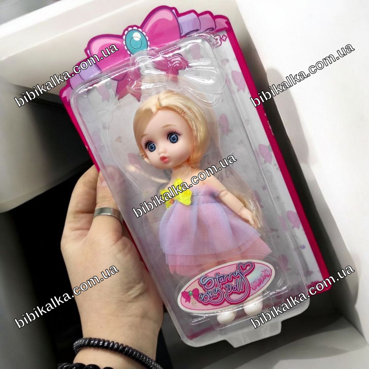 Кукла шарнирная Starry Sky Doll 16 см MIC с подвижными руками и ногами и длинными волосами для игр и коллекционирования