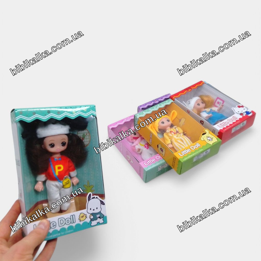 Кукла в костюме 15 см Аниме Sanrio Pompompurin с длинными волосами и подвижными конечностями для девочек от 3 лет
