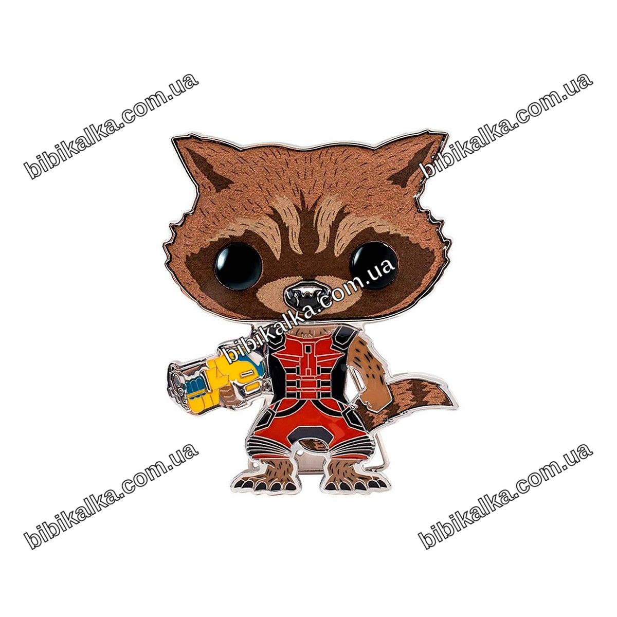 Пин Funko Pop Marvel – Енот Ракета, металл, 10 см, коллекционный пин для фанатов Marvel и поклонников серии
