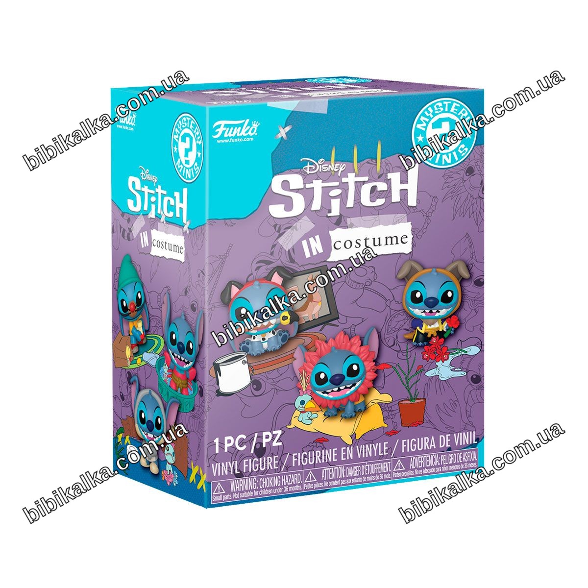 Коллекционная фигурка Funko Mystery Minis Стич в костюме, высота 7 см, 12 вариантов для фанатов Disney
