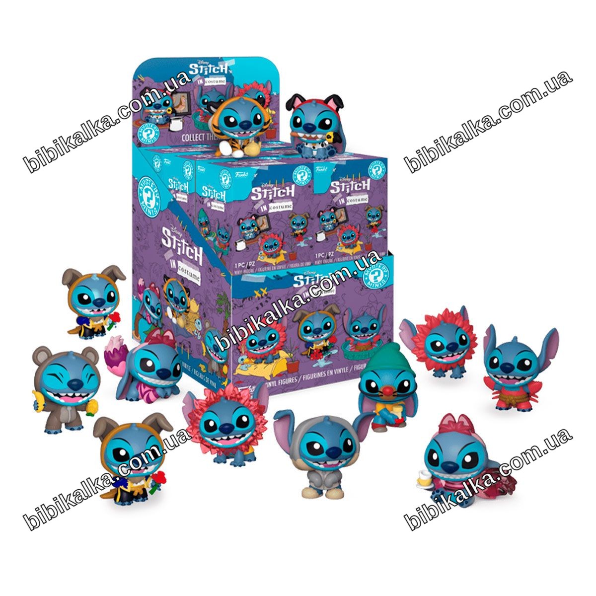 Коллекционная фигурка Funko Mystery Minis Стич в костюме, высота 7 см, 12 вариантов для фанатов Disney