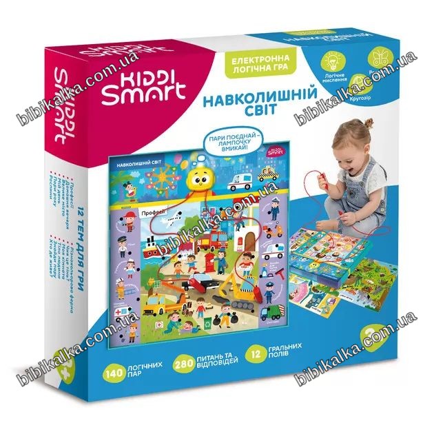 Электронная логическая игра KIDDI SMART Викторина Окружающий мир S2 для детей, развивающая знания о природе, украинского производства