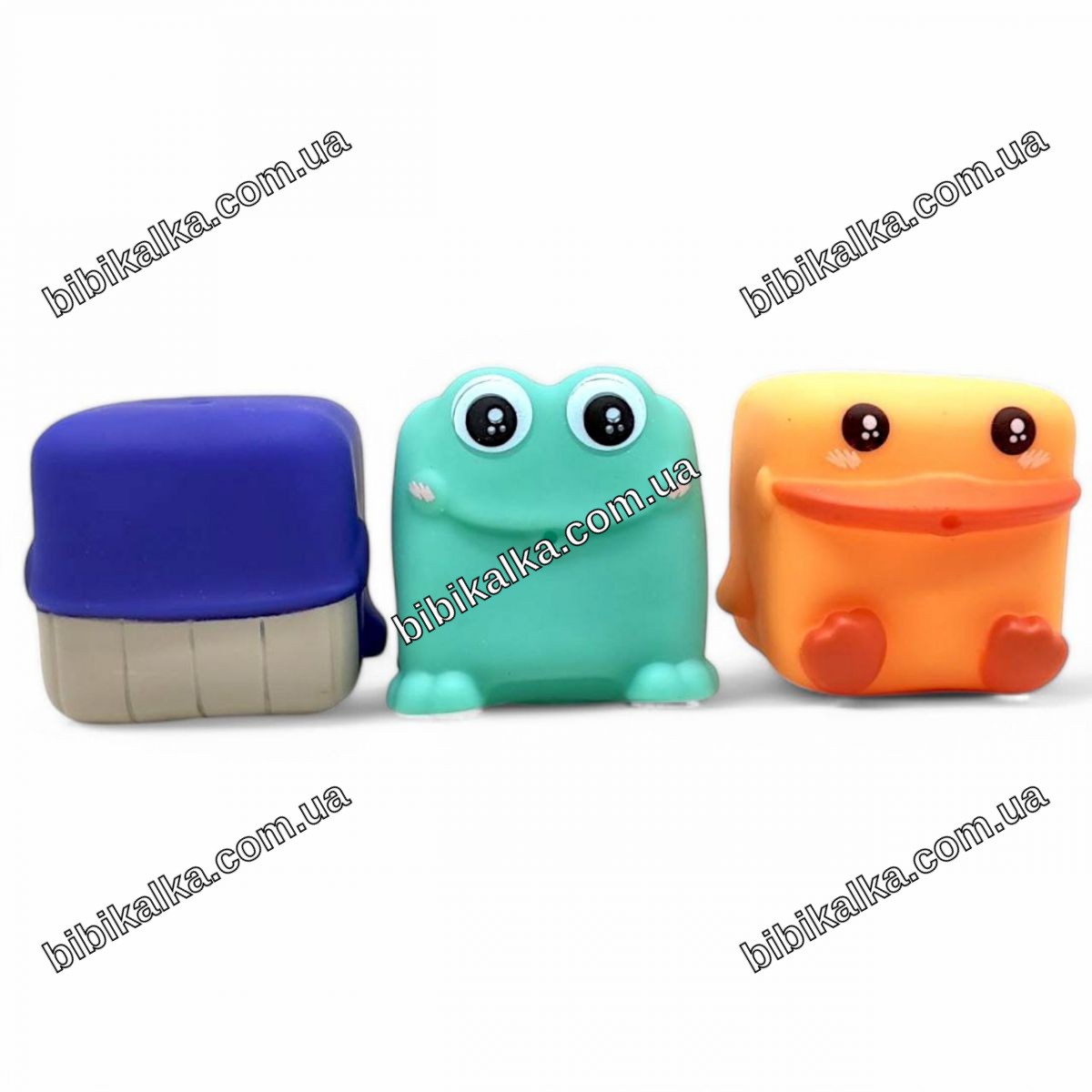 Набор резиновых игрушек для ванной «Животные» вид 2 от SHENG DA HONG TOYS, 3 фигурки 5х5 см, разноцветные, для детей